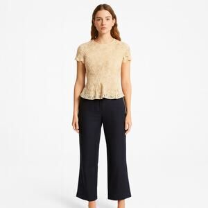 Danielle B Women's Wide-Leg Denim Dress Pants - Size 12, Dark Wash